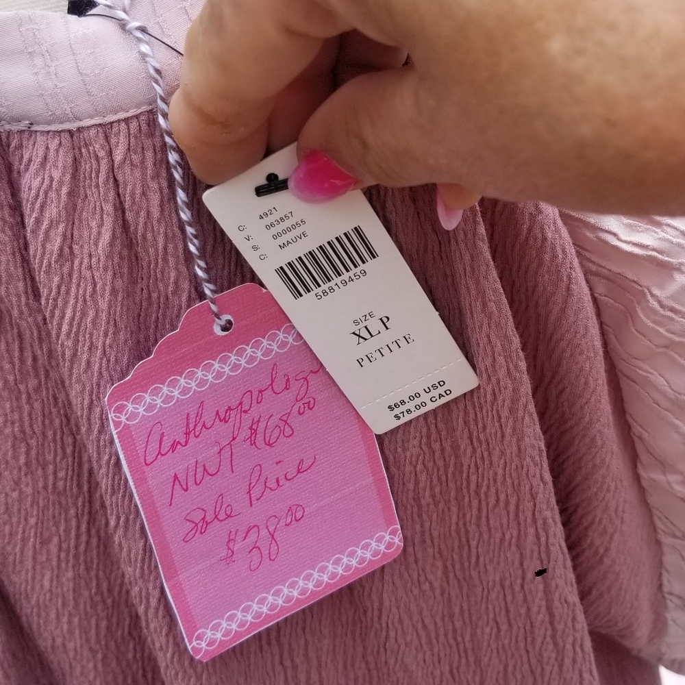 Anthropologie Short Sleeve NWT top XL petite